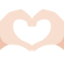 heart hands: light skin tone on Twitter/X
