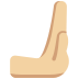 rightwards pushing hand: medium-light skin tone on Twitter/X