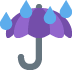 umbrella with rain drops on Twitter/X