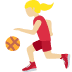 woman bouncing ball: medium-light skin tone on Twitter/X