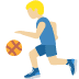 man bouncing ball: medium-light skin tone on Twitter/X