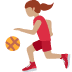woman bouncing ball: medium skin tone on Twitter/X