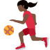 woman bouncing ball: dark skin tone on Twitter/X