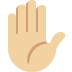 raised hand: medium-light skin tone on Twitter/X
