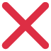cross mark on Twitter/X