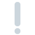 white exclamation mark on Twitter/X