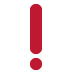 red exclamation mark on Twitter/X