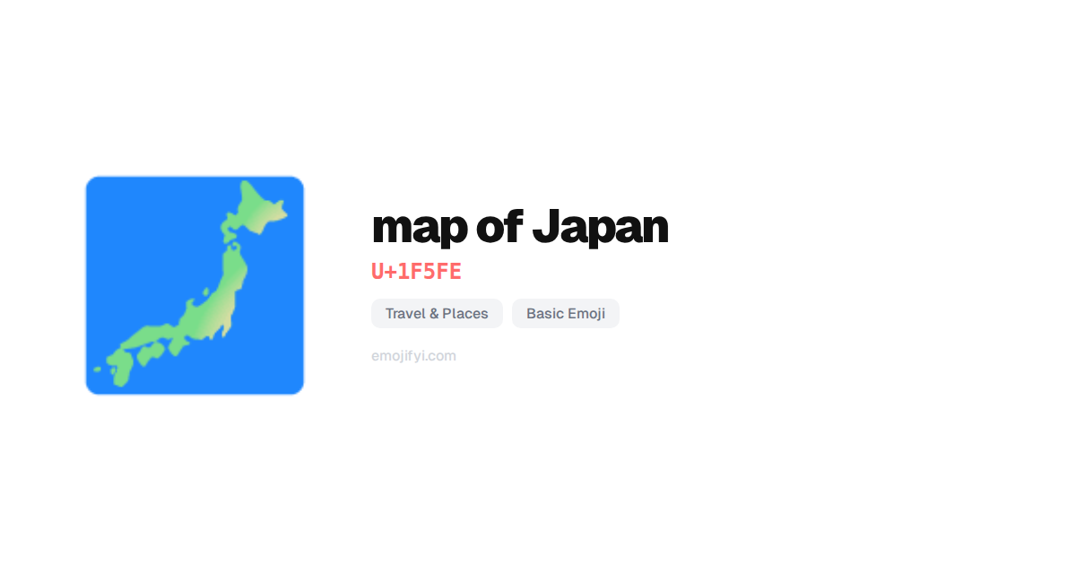 ๐พ เนเธเธเธเธตเนเธเธตเนเธเธธเนเธ U+1F5FE โ EmojiFYI