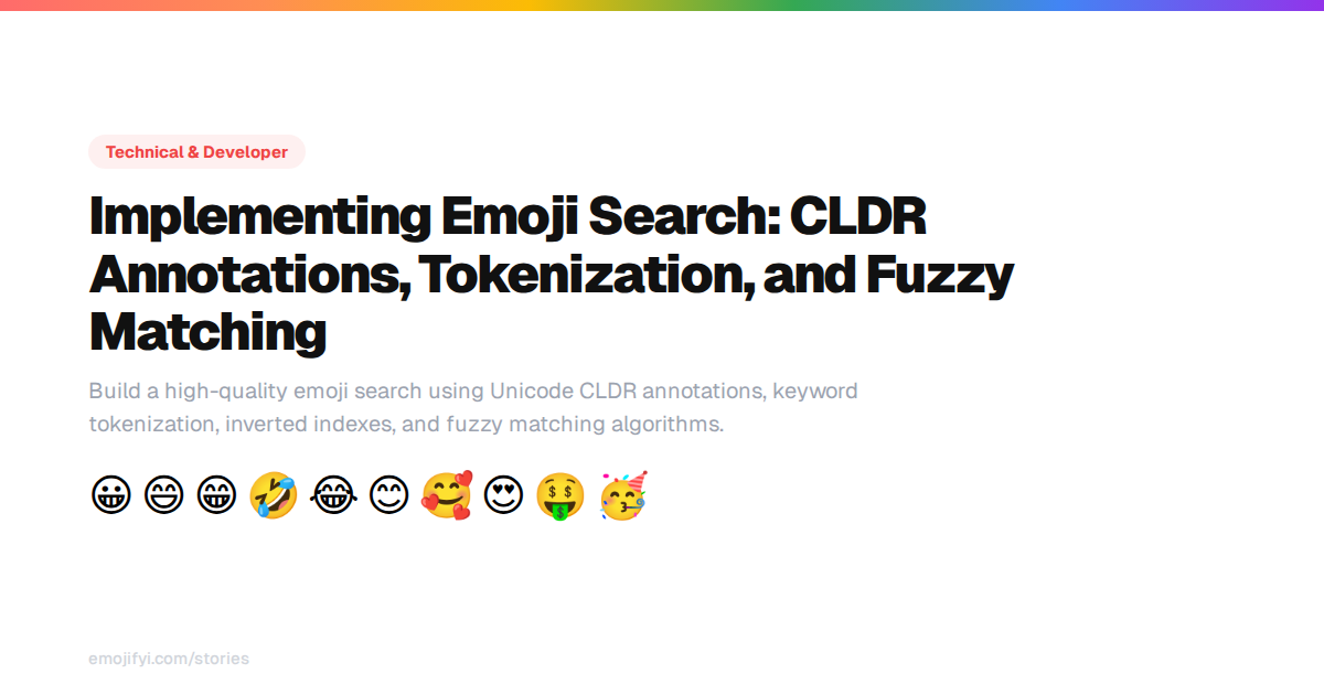 Implementing Emoji Search: CLDR Annotations, Tokenization, and Fuzzy ...